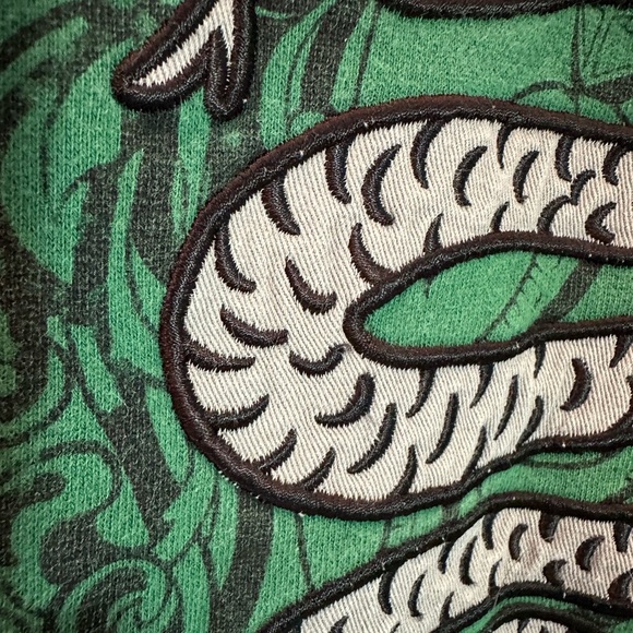 Universal Studios Harry Potter Slytherin Green Zip-Up Hoodie Adult XSmall Unisex - Picture 4 of 8